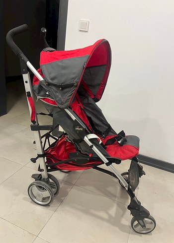 Kırmızı Bebek Arabası, Katlanabilir ve Hafif - Görsel 3