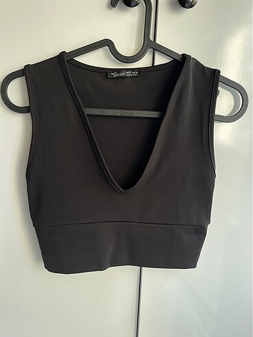 Siyah crop bluz