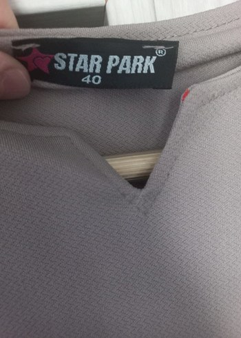 Bej Nakışlı Uzun Salaş Elbise - Görsel 4