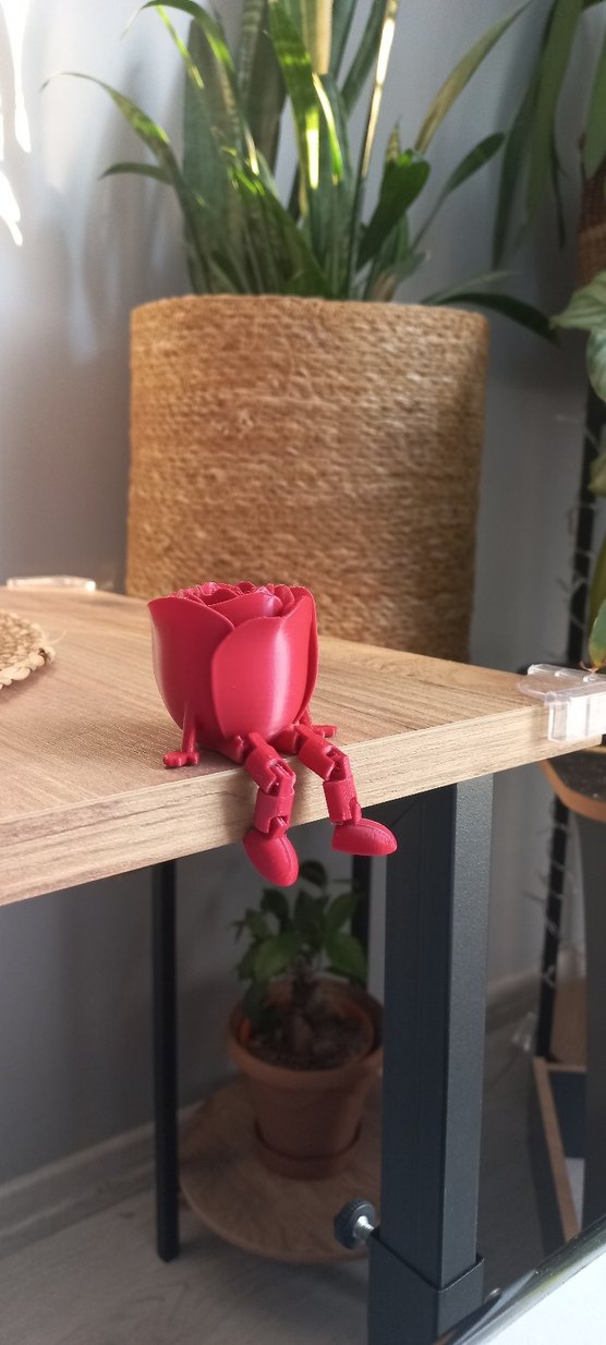 Kırmızı Gül Figürlü Oturan Dekor - Görsel 3