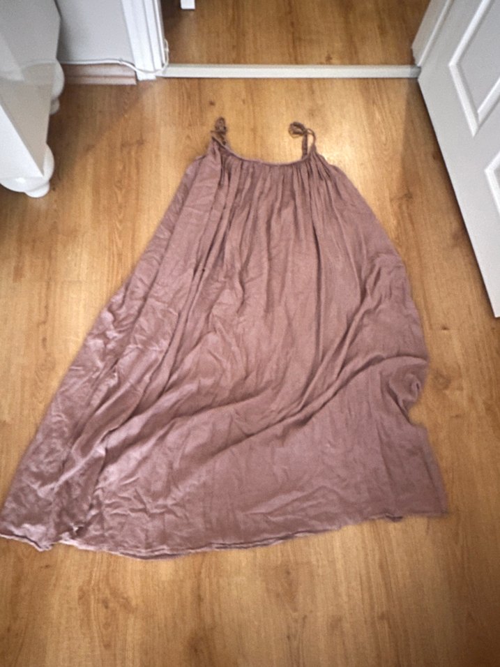 Bohem Tarz Uzun Keten Elbise - Görsel 2