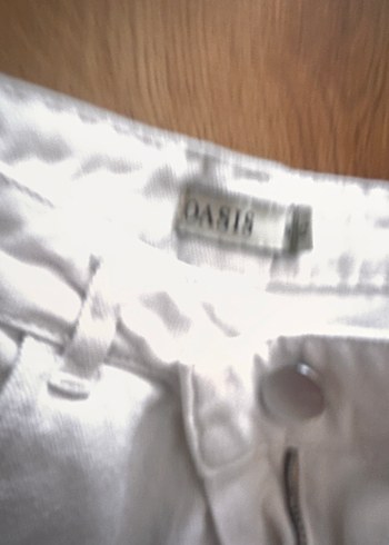 m Beden Beyaz Rahat Kesim mom fit Kadın Kot Pantolon