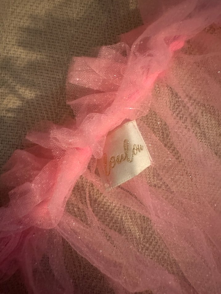 Pembe Fırfırlı loulou kız çocuk pelerin - Görsel 2