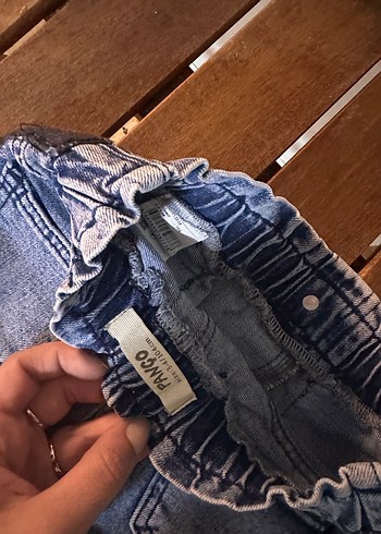 Nakışlı Bel Bantlı Kız Kot Etek panço - Görsel 3