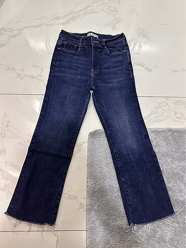Zara mini flare jeans kot pantolon