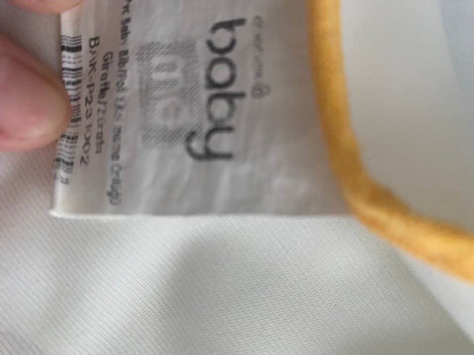 Bebek İçin Baskılı Beyaz Önlük - Görsel 4