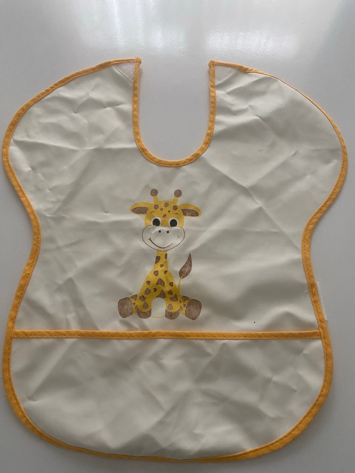 Bebek İçin Baskılı Beyaz Önlük - Görsel 2