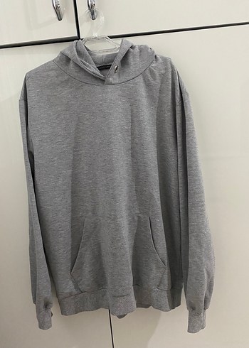 Diğer trendyolman Gri Kapüşonlu Salaş Sweatshirt