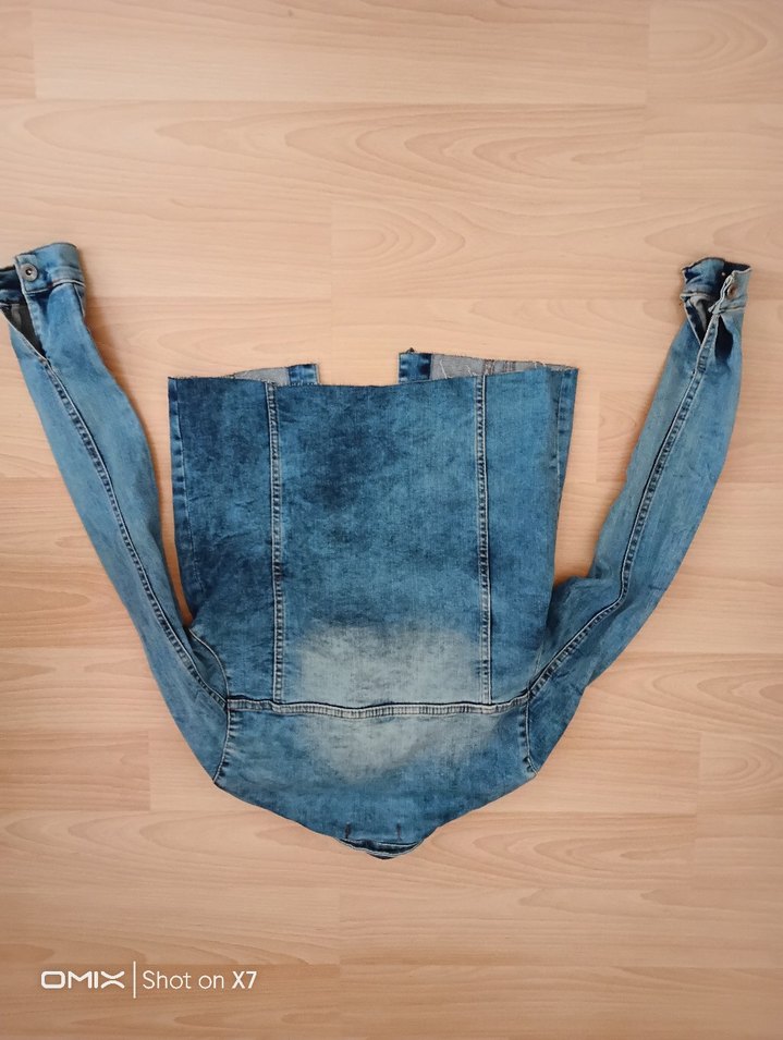 Düğmeli Mavi Kadın Denim Ceket - Görsel 2