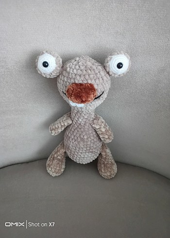 Gri Peluş Oyuncak Sevimli Figür - Görsel 2