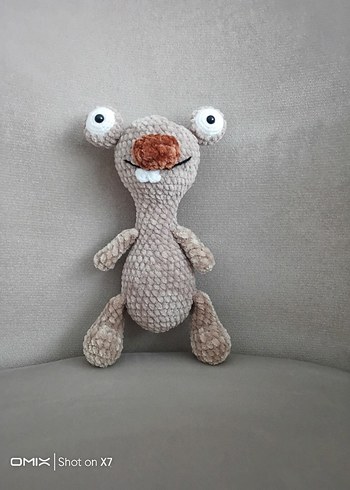 Gri Peluş Oyuncak Sevimli Figür - Görsel 3