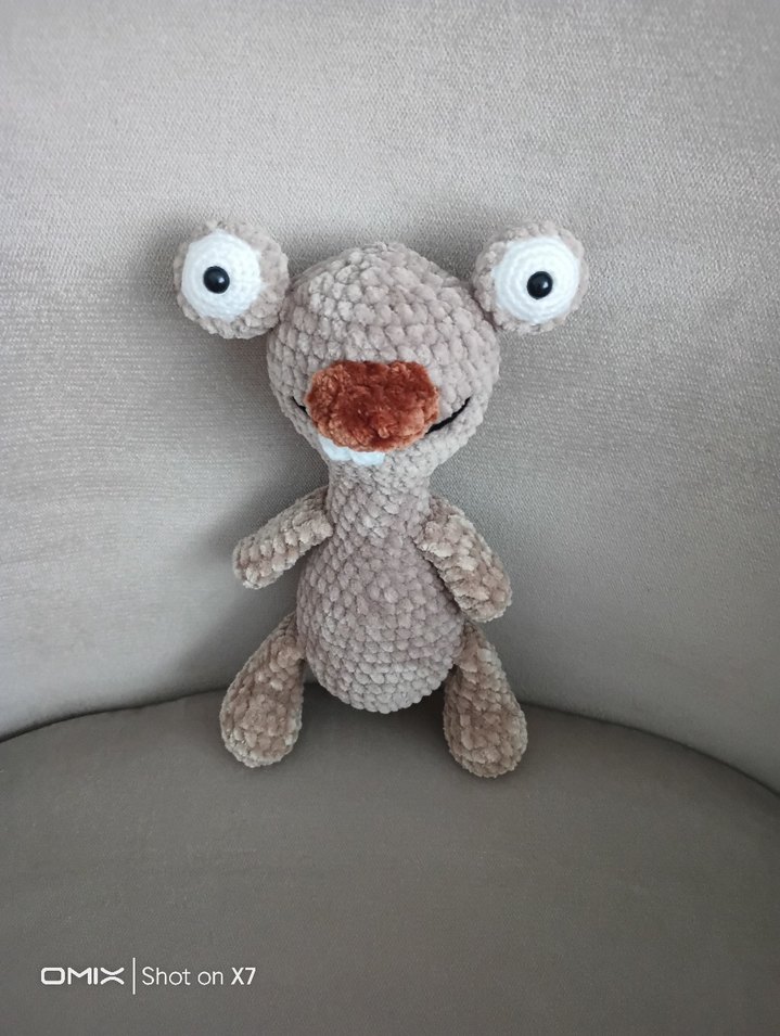 Gri Peluş Oyuncak Sevimli Figür - Görsel 2