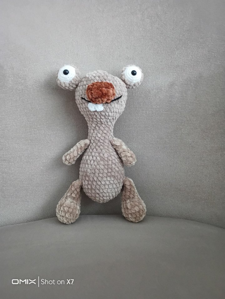 Gri Peluş Oyuncak Sevimli Figür - Görsel 3