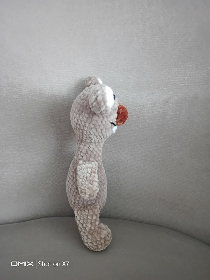 Gri Peluş Oyuncak Sevimli Figür - Görsel 4