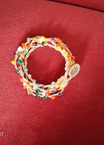 Uzun Çok Renkli Boncuklu Bohem Kolye - Görsel 3