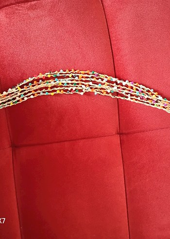 Uzun Çok Renkli Boncuklu Bohem Kolye - Görsel 2