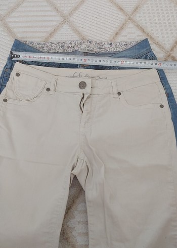 38 Beden beyaz Renk Kadın Denim Şort - Fit Kesim