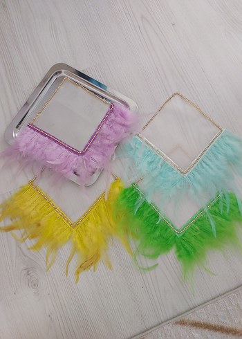 Pastel Renkli Tüylü Sunum Peçetesi - Görsel 3