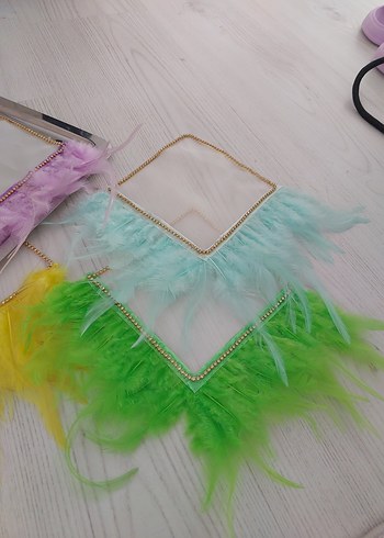 Pastel Renkli Tüylü Sunum Peçetesi - Görsel 2