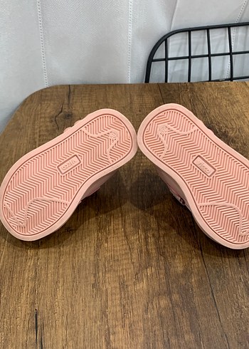 Kız Çocuk Pudra Pembe Cırtcırtlı Spor Ayakkabı - Görsel 6