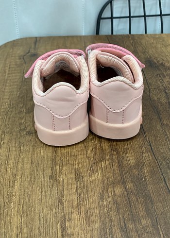 Kız Çocuk Pudra Pembe Cırtcırtlı Spor Ayakkabı - Görsel 4