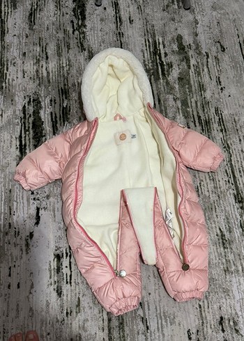 B&G store Peluş Detaylı Pembe Bebek Kız Tulumu - Görsel 2