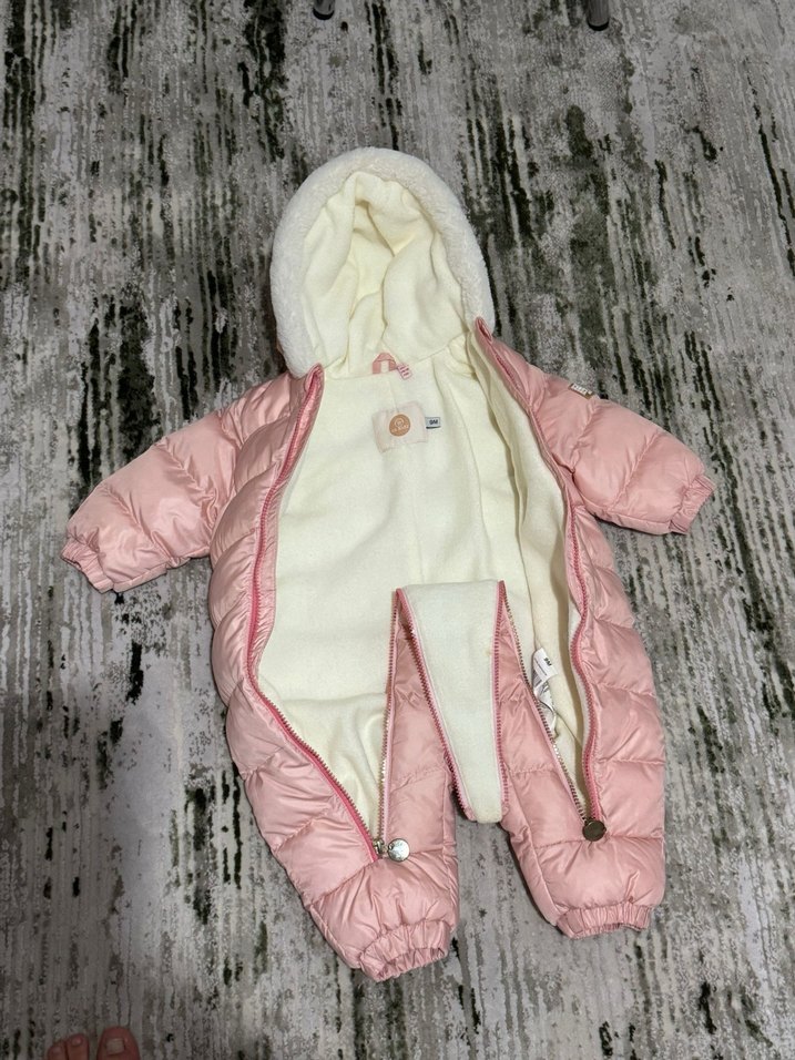B&G store Peluş Detaylı Pembe Bebek Kız Tulumu - Görsel 2
