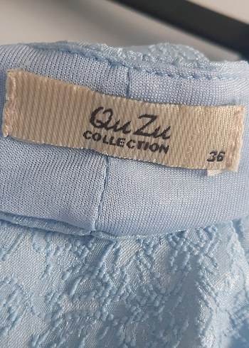 Mavi Kısa Yuvarlak Yaka Pilili Abiye Elbise - Görsel 7