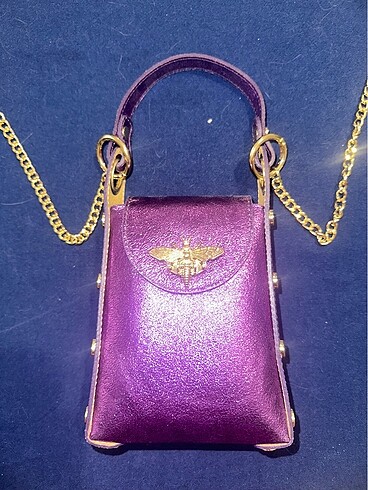 Grab Handle Leather Crossbody Bag Women Bee Lock Chain Shoulder 