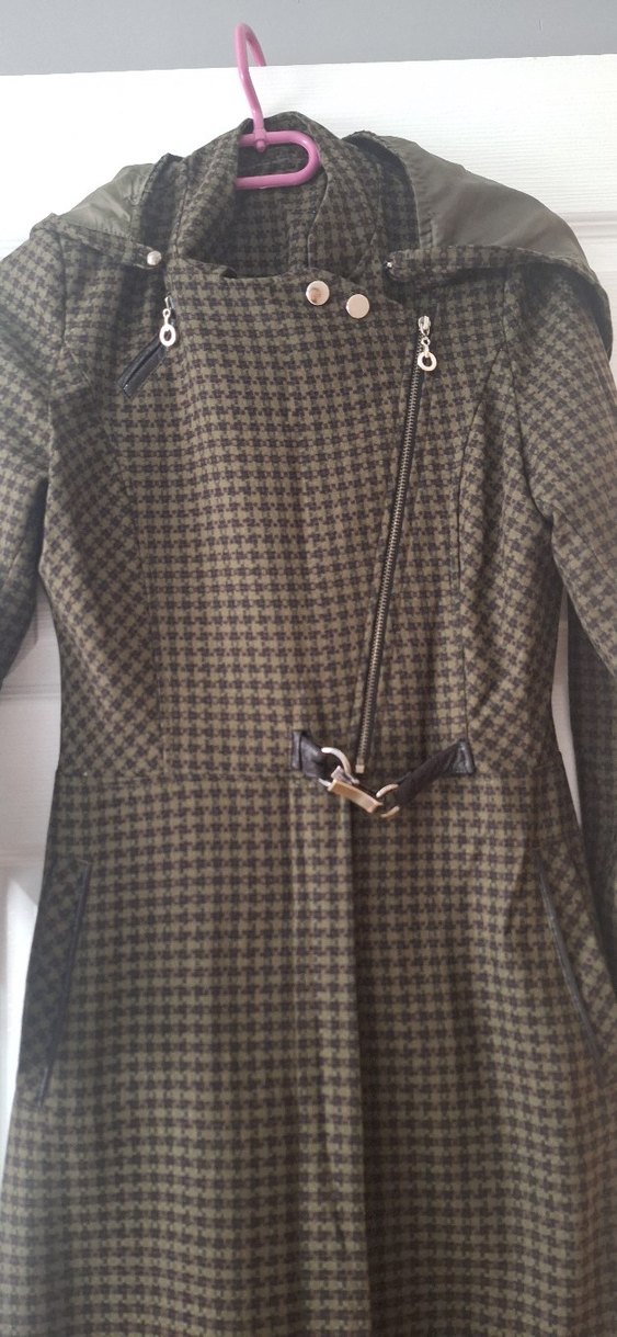 Kemerli Vintage Uzun Astaelı Kaban - Görsel 2