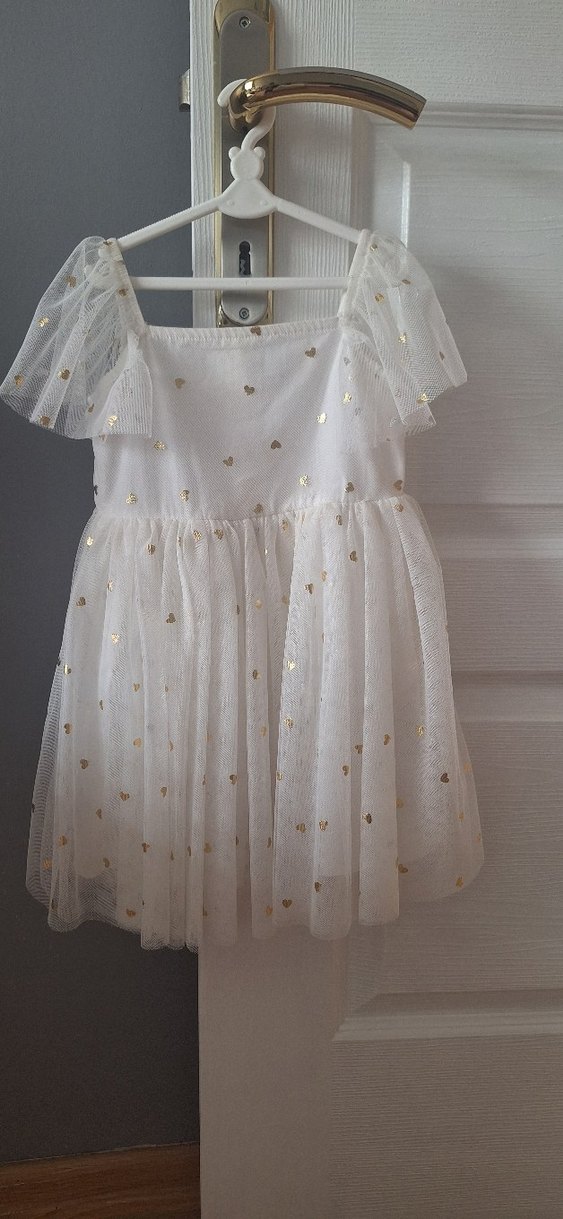 Beyaz Fırfırlı Kız Elbisesi - Görsel 3