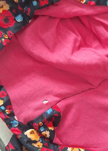 Çiçek Desenli Kapüşonlu Kız Çocuk Mont
yağmurluk - Görsel 3