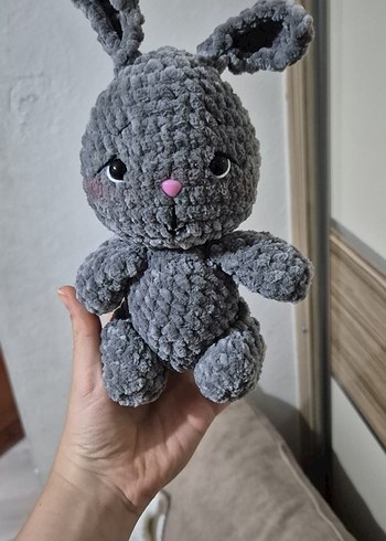 Gri Peluş Tavşan Oyuncak