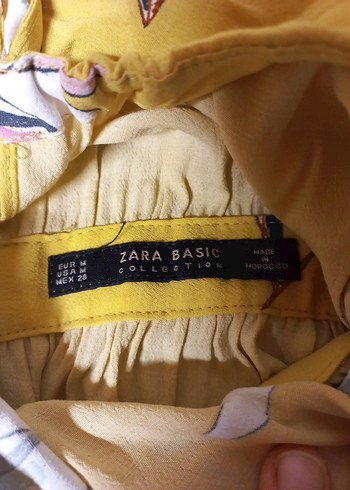 zara Sarı Çiçek Desenli Bohem Uzun Elbise - Görsel 2