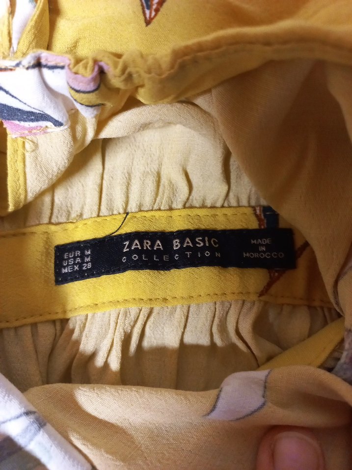 zara Sarı Çiçek Desenli Bohem Uzun Elbise - Görsel 2