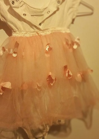 Kız Çocuk Pembe çıtçıtlı Bohem Elbise - Görsel 3