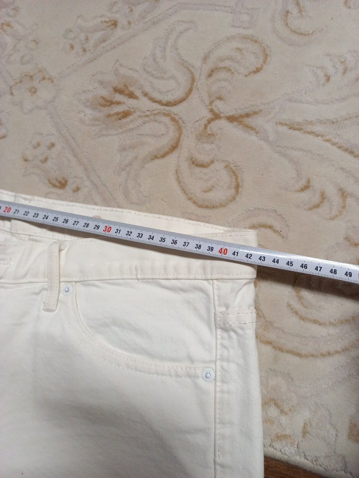 Beyaz Pamuklu Mini Şort - Görsel 4