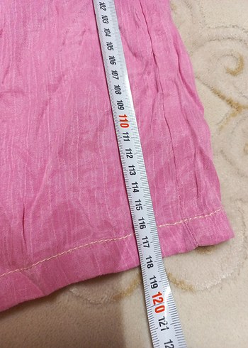 Pembe Keten Bol Kesim Kadın Pantolon - Görsel 5