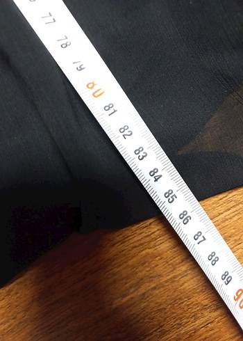 Siyah Keten Midi Elbise - Görsel 3