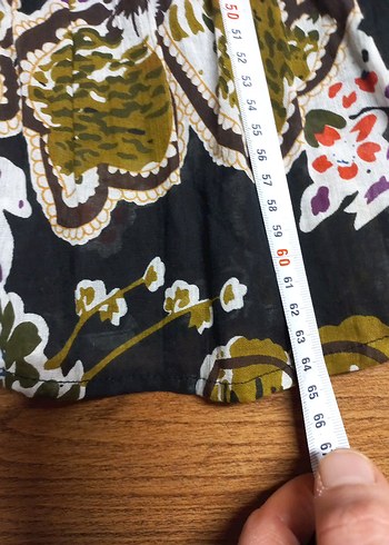 Renkli Desenli Bohem Mini Etek - Görsel 3