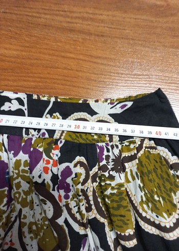 Renkli Desenli Bohem Mini Etek - Görsel 2