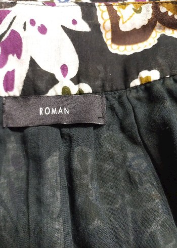 Renkli Desenli Bohem Mini Etek - Görsel 4