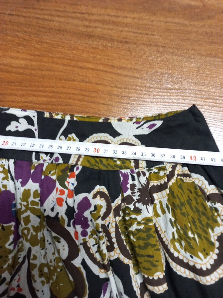 Renkli Desenli Bohem Mini Etek - Görsel 2