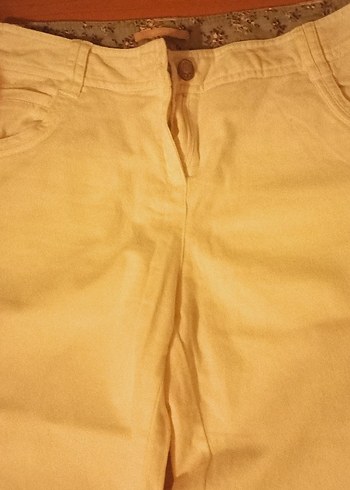 Beyaz Kadın Kot  Pantolon - Görsel 4