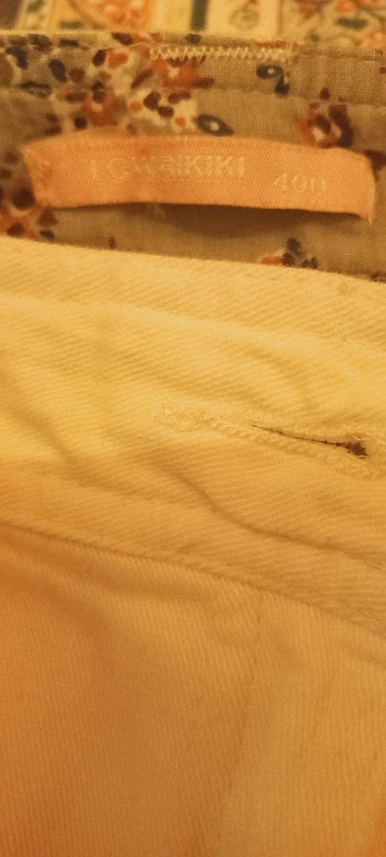 Beyaz Kadın Kot  Pantolon - Görsel 2