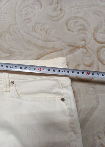 Beyaz Mini Denim Şort - Görsel 10