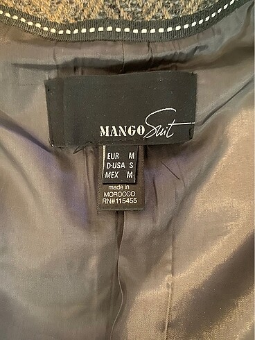 m Beden gri Renk Mango Manto M Beden