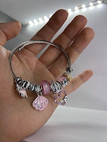 Pandora Charmlı Çelik Silver Bileklik