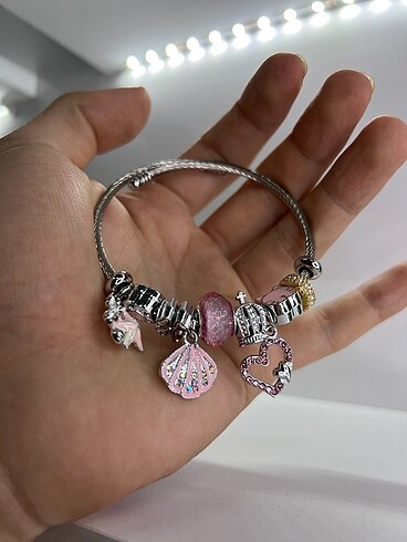Pandora Pandora Charmlı Çelik Silver Bileklik
