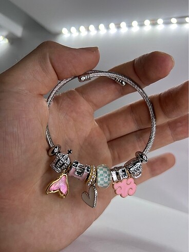 Pandora Charmlı Çelik Silver Bileklik